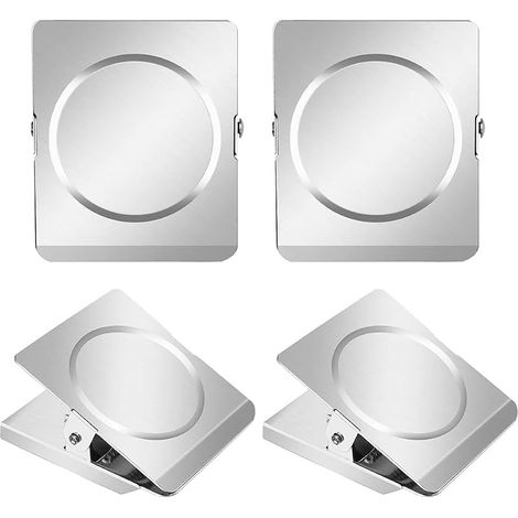 4-teiliges Set magnetischer Metallclips, Kühlschrankmagnete, Kühlschrankmagnetclips für Magnettafeln, Büro, Küchentafel, Kreidetafel (1/5)