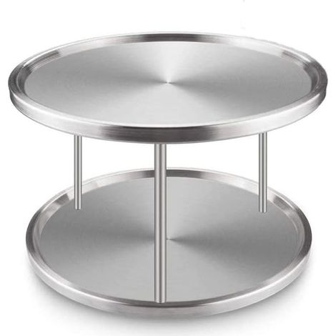 Plateau rotatif Carrousel épices [rotatif à 360°], étagère de rangement rotative, porte - épices table à manger réfrigérateur étagère de rangement, cuisine chambre à coucher (1/5)