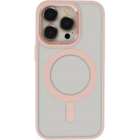 Custodia posteriore Tecto Shield SATIN MAG per Apple iPhone 15 Pro rosa + vetro (1/5)