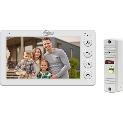 Système d'interphone vidéo de 17,8 cm, sonnette de porte vidéo, prend en charge la connexion à des serrures de porte électroniques