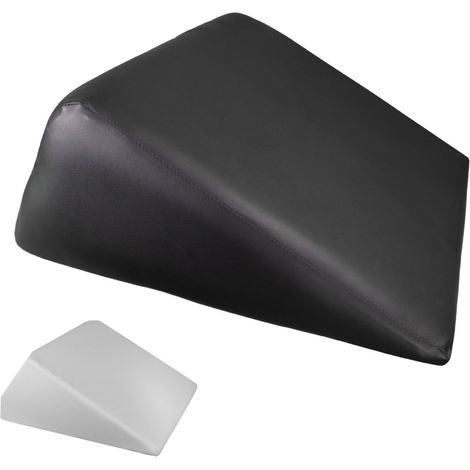 Coussin incliné cale dos ou jambes triangulaire - Noir - Vivezen (1/5)