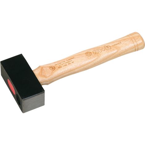 Massette carrée 1 kg – 4,2 cm – Manche Hickory – Tête en acier forgé avec contrôle des 3 zones de dureté – Outil durable et professionnel (1/3)