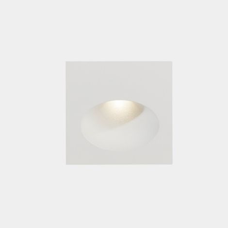 LEDS C4 Bat Square Ovale Applique Murale Encastrée Extérieure LED Carré Blanc IP65 2.2W 2700K