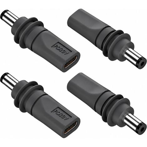 4PCS USB-C to DC Adapter 1/4" x 0.12", USB C Female to DC, High Power USB C Adapter, Compatible with PD Chargers, Stable Transmission, USB C to DC Adapters (1/5)