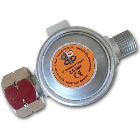Hochdruck-Gasdruckminderer 2,5 bar 8 kg/h GZ 3/8" BRADAS