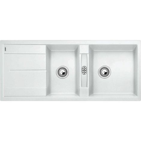 EVIER BLANCOMETRA 8S 2 CUVES AVEC EGOUTOIR BLANC BLANCO 513260