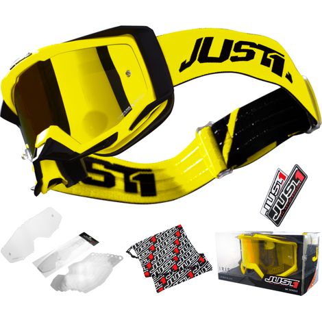 Just1 IRIS TRACK SCHWARZ GELB Motorradbrille