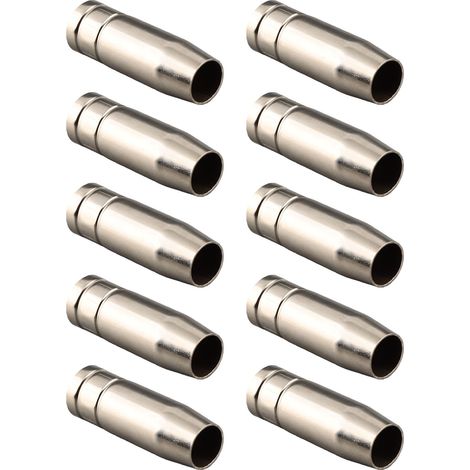 Lot de 10 buses à gaz MAG MIG pour MB15 MB14 NW avec protection de brûleur et insert pour Binzel 15AK (1/5)