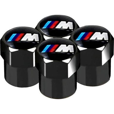 4 Pièces Bouchon de Valve Voiture pour BMW , Valve Pneu, Métal Capuchon de Valve, Résistant à la Corrosion Bouchon Anti-poussière Accessoires（Logo BMW M） (1/5)