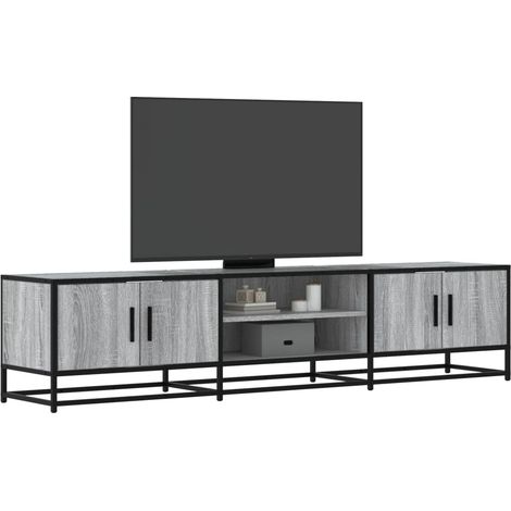 vidaXL Meuble TV sonoma gris 180x35x41 cm bois d'ingénierie (1/5)