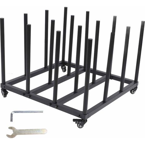Eosnow Chariot de stockage de vinyle mobile, Tube en acier, support de rouleau de vinyle Stable et polyvalent, support de stockage (1/5)