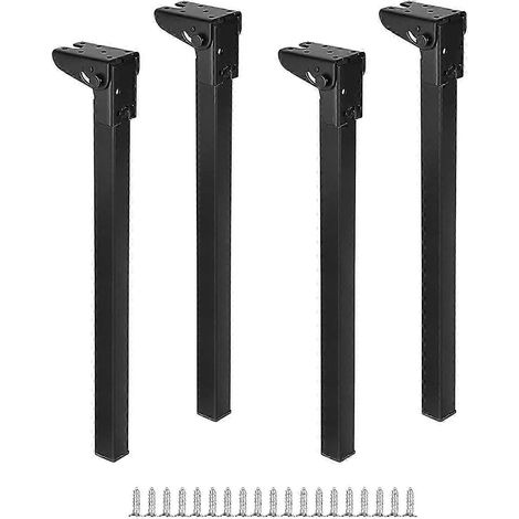 Pieds de rechange pour meubles (20 cm/25 cm/30 cm/35 cm) - pieds en métal adaptés aux bureaux, tables basses, supports pour ordinateur portable, tables pliantes (ensemble de 4 pièces) (1/5)