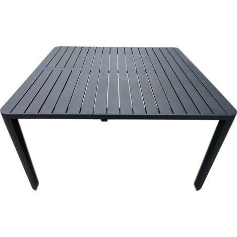 Table Extensible d'extérieur en Aluminium Anthracite 75 x 149 x 149 cm (1/5)