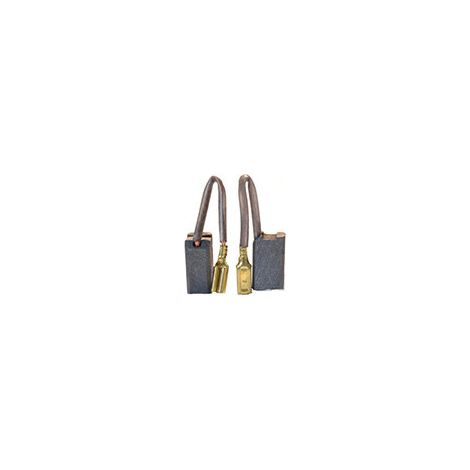 Set aus 2 anpassbaren Kohlen für De Walt. Abmessungen: 6,3 x 8 x 13,5 mm.