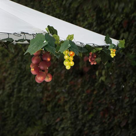 Guirlande solaire extérieure – 80 LED, 8 grappes de raisins artificiels suspendus – Décoration féerique pour jardin, mariage, fête et armoire – Violet et vert (1/5)