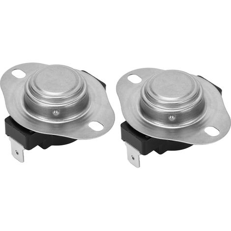 Lot de 2 interrupteurs de température à disque à pression, bimétalliques, en plastique technique, thermostat 25 A pour distributeur d'eau à moteur, 250 V (1/5)