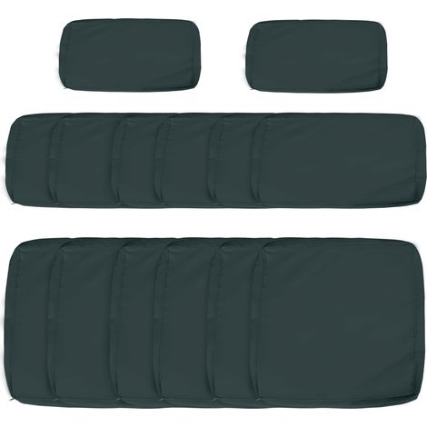 Rattan Sofa Cushion Cover, Replacement, 65 x 65 x 8 cm, Grey (1/5)