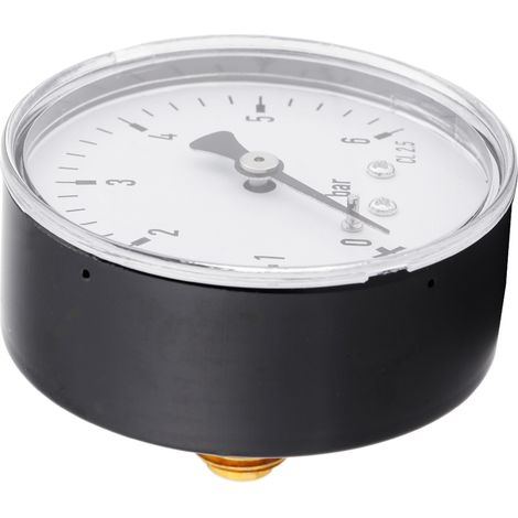 Mini-Hochpräzisions-Manometer 0–6 bar für Kraftstoff, Luft, Öl, Wasser – 1/4"-NPT-Gewinde