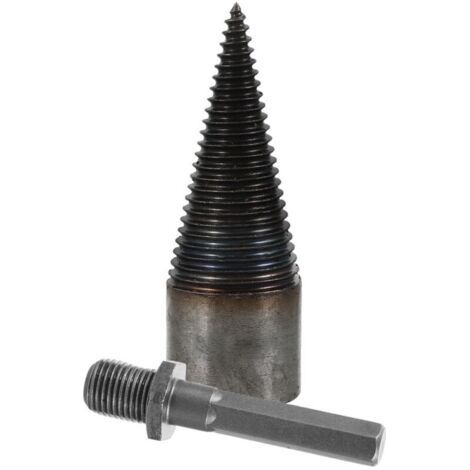 Foret à Bois de Chauffage 42 Mm Tige Hexagonale en Acier à Haute Teneur en Carbone, Foret Robuste pour Fendeuse de Bûches, Outil Polyvalent pour Perceuse Électrique, Accessoire