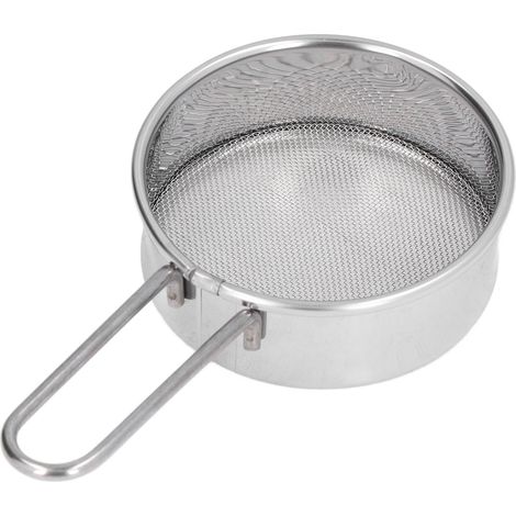 Petite passoire à farine ronde en acier inoxydable 304 maille fine 40 tamis professionnel pour boulangerie maison pâtisserie lot de 1 (1/5)