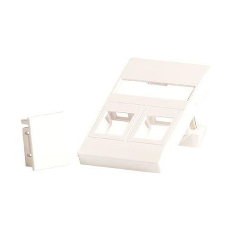 Prise murale Lanview pour 2 clés Keystone, rainure 50x75 mm, blanche, LVN126097