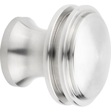 Möbelknopf LIVERPOOL Ø 20 mm Höhe 18 mm Edelstahl gebürstet Griff Schrankgriff (1/4)