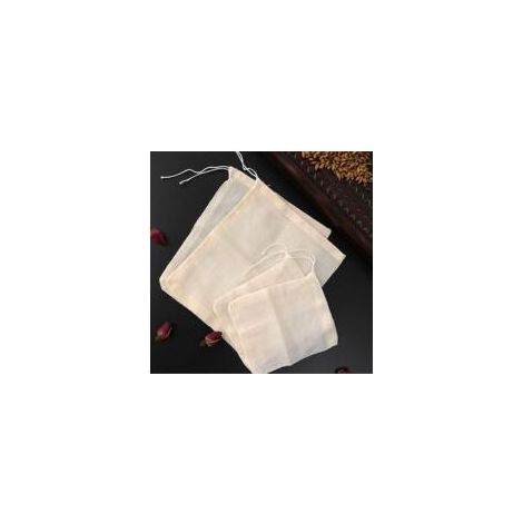 Lot de 50 sachets en mousseline de coton réutilisables 10x15cm – Résistants aux hautes températures – Pour trempage, thé, café, stockage d'épices (1/5)