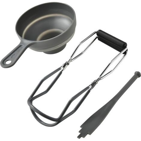 Pince de levage pour bocaux en acier inoxydable, kit de mise en conserve avec support et entonnoirs pour débutants et professionnels (1/5)
