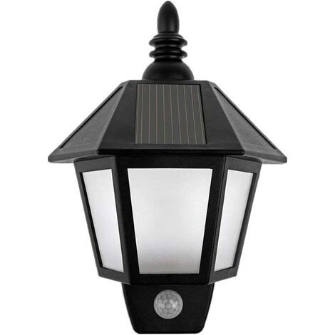 Solaire Alimenté Capteur de Mouvement Mur Lumières Extérieure de Sécurité Appliques LED Lanterne Lampe pour Jardin Terrasse Patio-Fei Yu (1/5)