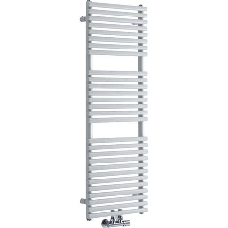 Sèche-Serviettes à Raccordement Central – Blanc – 121.5 x 40cm – Magera