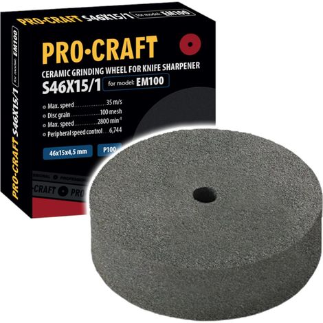 Disco abrasivo Procraft S46X15/1 P100 para el afilador de cuchillos Procraft EM100 (1/2)