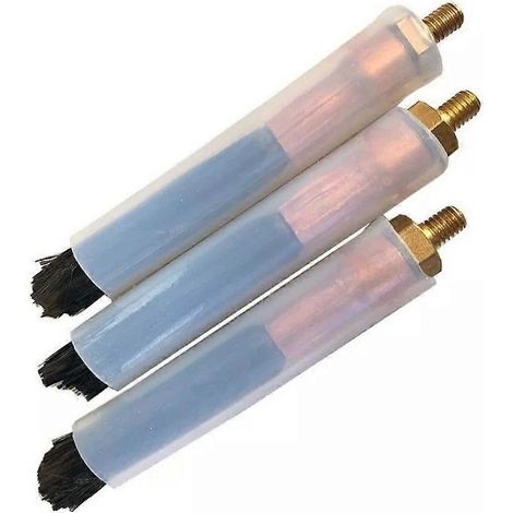 Lot de 3 brosses de nettoyage de soudures en silicone pour joints en cuivre, avec tube en fibre, pour le nettoyage et le polissage des soudures ( ) (1/5)