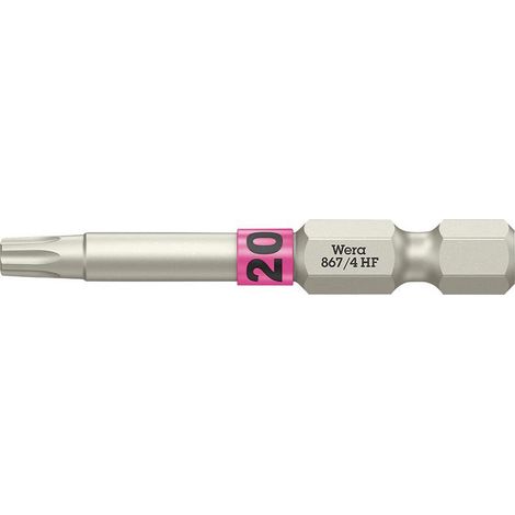 Embout dur dur 1/4 DIN 3126 E6.3 T20x50mm fonction de maintien Wera (1/4)