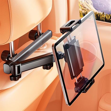 Soporte Para Tablet Para Coche - Rotación 360 Grados - Ajustable Entre Asientos - Compatible Con Tablet Y Móvil De 4,7 A 12,9 Pulgadas - Negro - 1 Unidad (1/5)