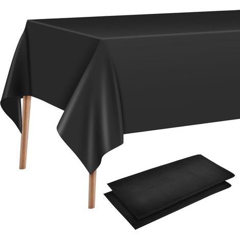 Juego de 2 manteles rectangulares de plástico (137 cm x 274 cm), Extra gruesos y resistentes al aceite, Lavables e impermeables, eventos, Navidad (1/5)