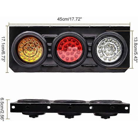 2-teiliges LED-Anhängerbeleuchtungsset mit Eisenhalterung, geeignet für Wohnmobile/LKW/Wohnwagen/PKW ( ) (1/4)