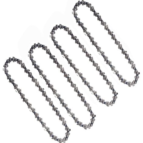 Lot de 4 Chaînes de Tronçonneuse 6 Pouces 1/4 Pouces 37 Maillons d'Entraînement 18.5cm (1/5)