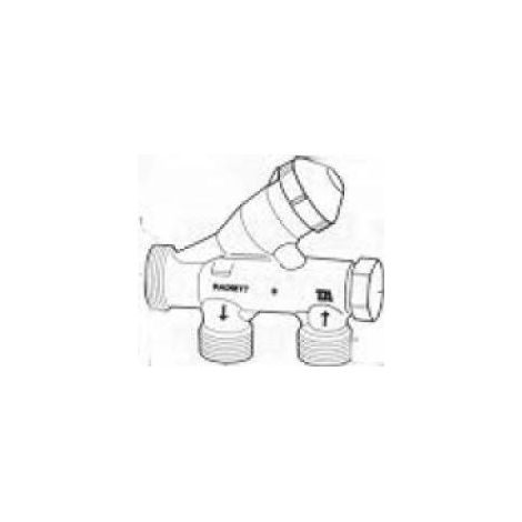 IMI Heimeier Einrohrventil TA RVES, DN 15 G 1/2", seitlicher Einpunktanschluss, Mittenabstand 35mm, Messing, vernickelt (1/7)