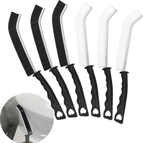 6 Pièces Brosse De Nettoyage des Interstices, Brosse Joint Carrelage Brosses, Multifonction Brosses Nettoyage avec Poignée pour Porte Fenêtre Salle de Bain Cuisine Anti Rouille (1/5)