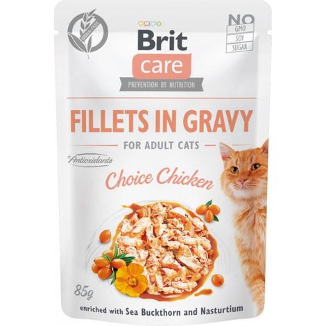 Filets de poulet en sauce Brit Care pour chats, sachet de 85 g