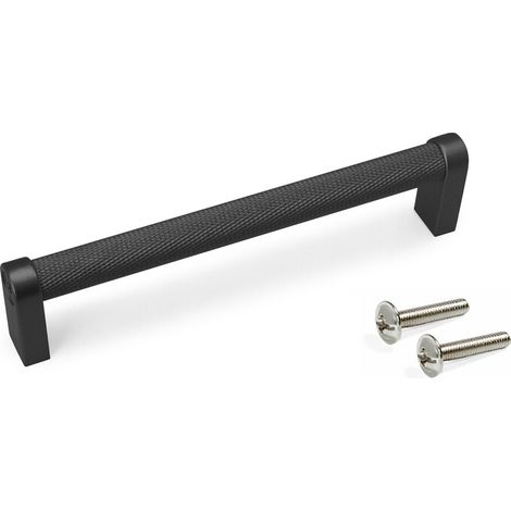 Poignée pour meubles Bergen L141mm entraxe 128mm Aluminium Peint en noir- EMUCA - 9365414 (1/3)