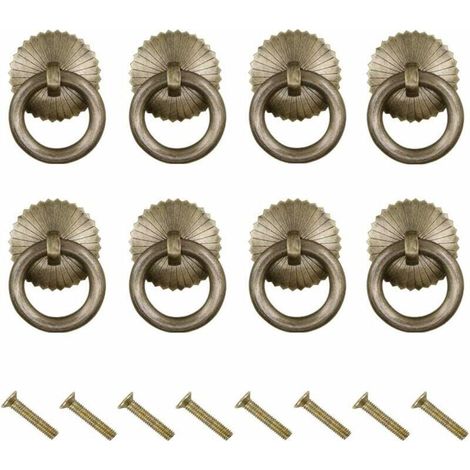 BEBUSINGOTO Möbelgriff 8 Stück Türknöpfe Küchentürknauf Antik Ziehgriffe Vintage Schubladengriff mit Schrauben Möbelknopf für Retro Dekoration Schränke Knopf