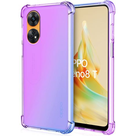 Fallfeste Schutzhülle mit Farbverlauf für Oppo Reno8 T, Lila/Blau (1/5)