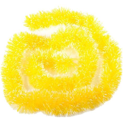 Guirlande Tinsel - Décoration Métallique pour Sapin de Noël - Guirlande Suspendue Plafond Jardin Mariage Fête Saisonnière - 6 Pièces Or