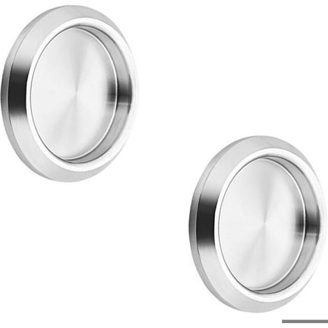 Poignée de porte coulissante – Acier inox 304, sans perçage – Pour armoire, verre – 68 mm (1/4)