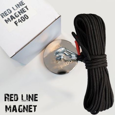 RED LINE Magnete Fishing neodimio fino 400 Kg + Corda mt.20 - F400