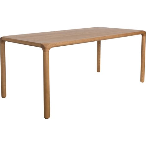 Table à manger rectangulaire 160x90x75 cm en frêne massif naturel (1/5)