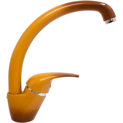 Rubinetto miscelatore monocomando terra di francia per lavello con canna alta snodata serie pegaso 3/8" PAFFONI