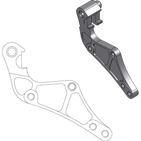 Adattatore sovradimensionato Moto-master 320 mm (supermoto) per pinza freno OEM - KTM, Husaberg, Husqvarna (vedi descrizione aggiuntiva)