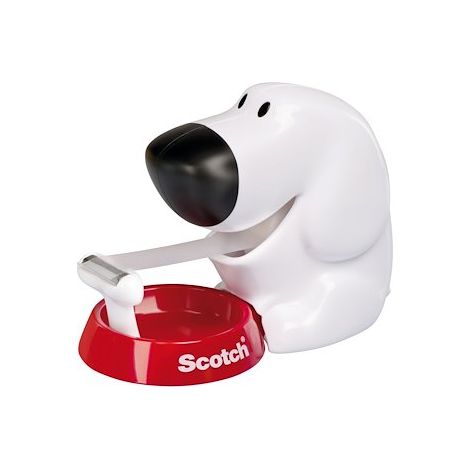 Scotch C31 dérouleur adhésif Noir, Rouge, Blanc (1/4)